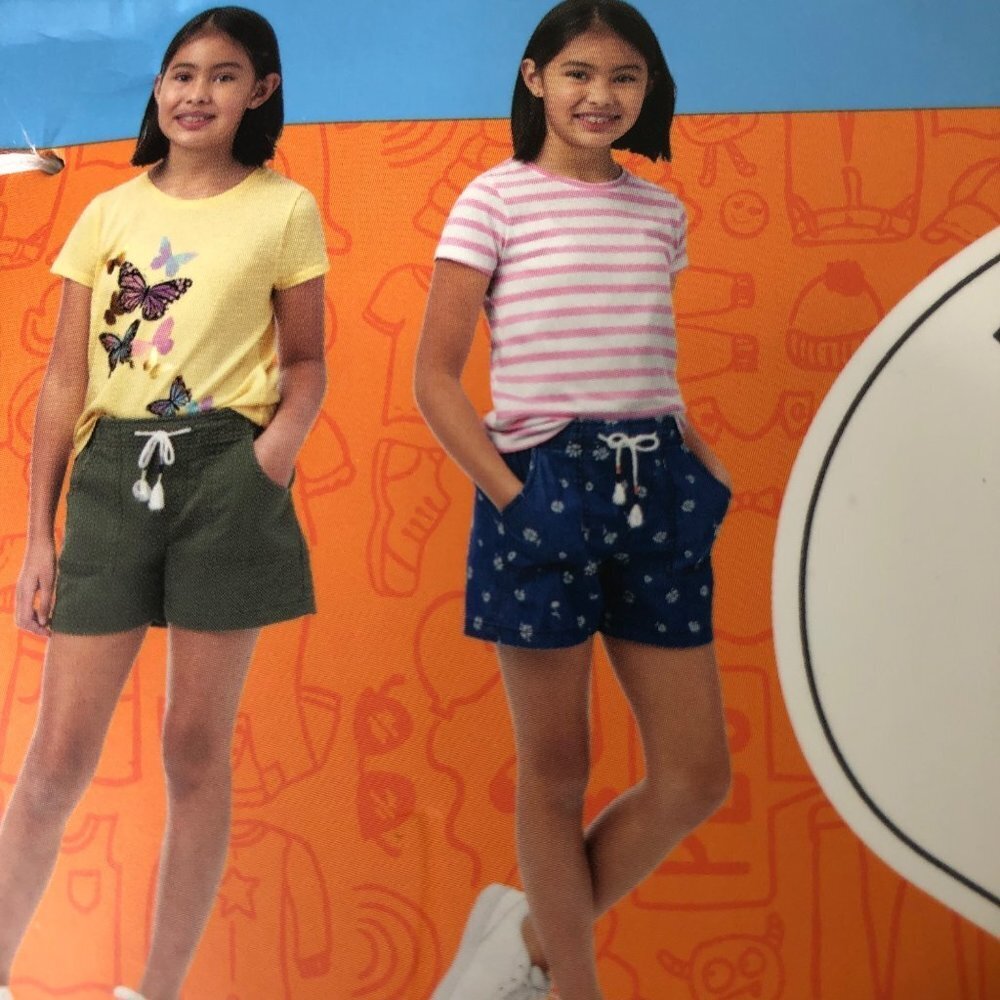 MEMBERS MARK GIRLS TWO PACK WOVEN SHORTS size 6/6x nwt